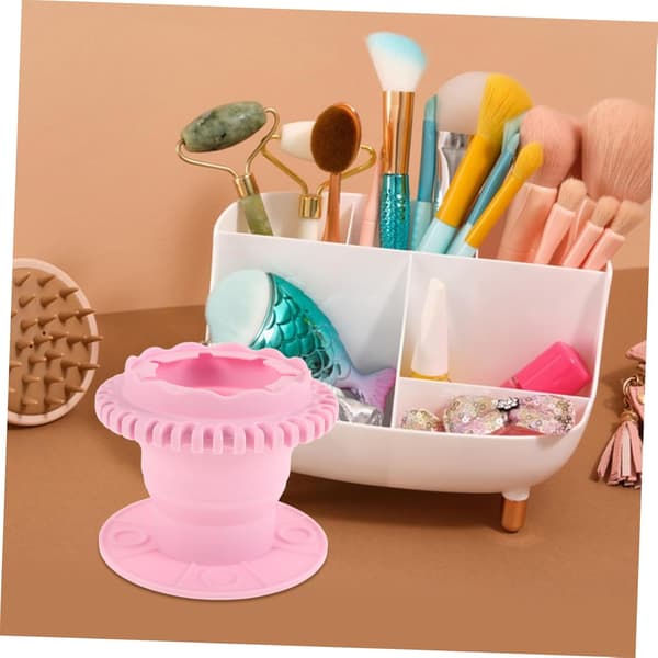 Makeupbørsteholder Kamrenser Børste Foldbar Makeup Svamperenser Boks