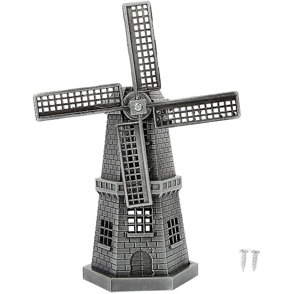 Metallisk Dekorativ Statue, Hollandske Vindmølle Statue Håndsveiset Hjemmedekor Støping Kunst Håndverk Gave