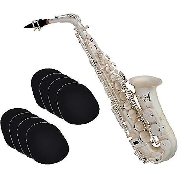 Alto Tenor Sax Klarinett Munstycke Patchar Svart 16 Stycken