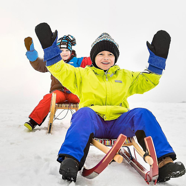 1 Par Barnas Vinterhansker Småbarnsvotter For Ski Gutter Snø Jenter Vanntett Varmt Fleece