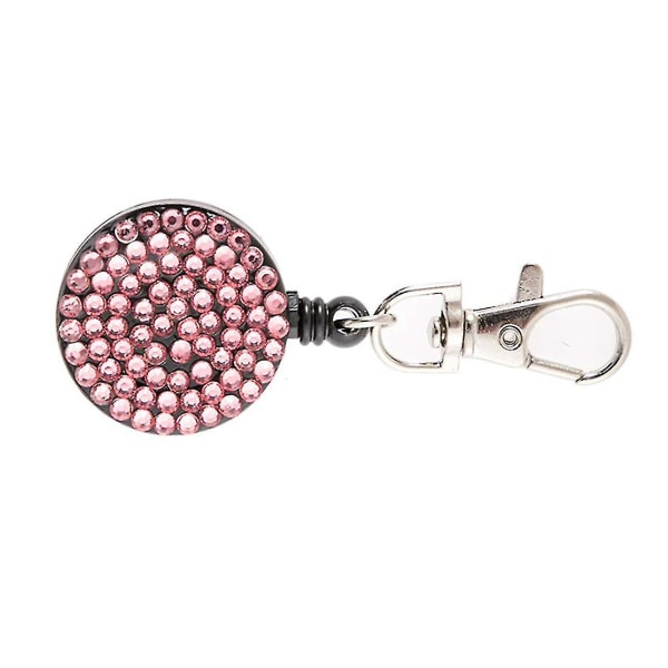 3-pack 32-tums All Around Bling Crystal Läderhalsband Snodd med Utdragbar Märkesrulle för I