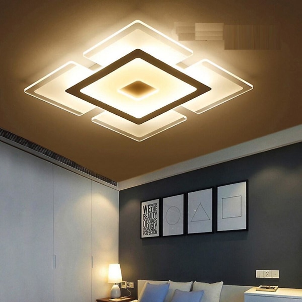 42cm Geometrisk Flush Mount Akryl LED Dimmerbar Fjernkontroll