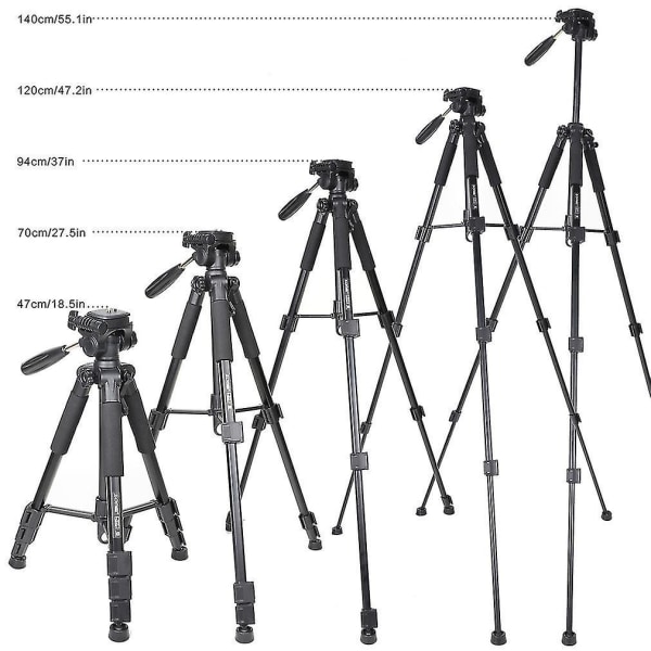 Portabel Aluminium SLR Stativ Kulhuvud Väska för DSLR