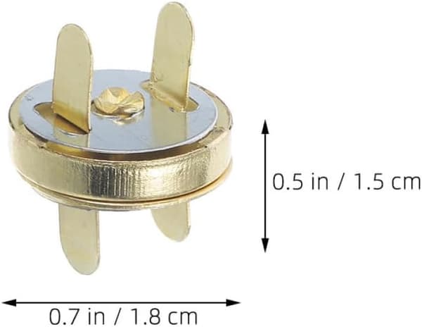 6 sett sømløse magnetiske trykknapper 1,8 cm usynlige låser
