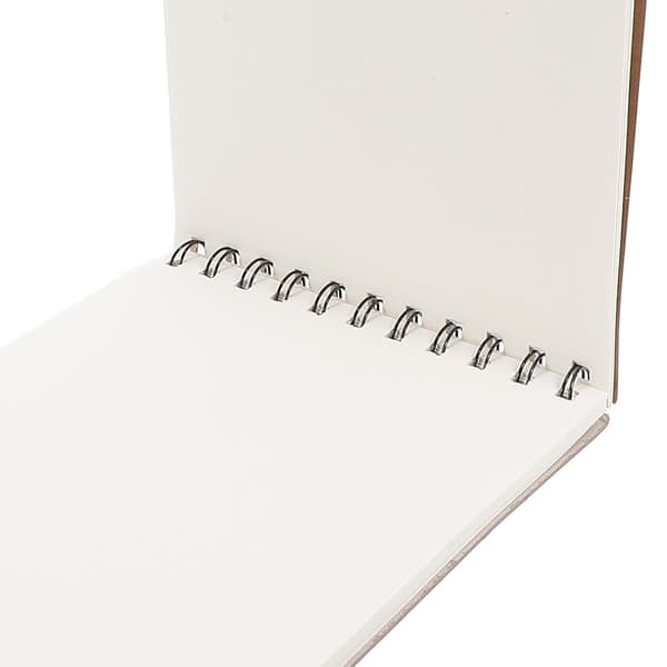 A5 Spiral Kraft Skitseblok til Studerende, 120G Brun Uforet Tegnepapir Notesbog