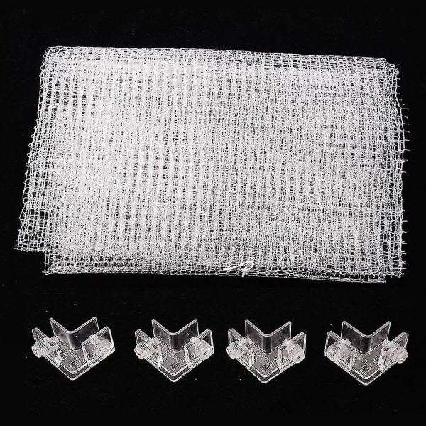 Akvarium Topp Klar Mesh Skjerm Netting Utbytte Del Fisk Tank Deksel Forsyning