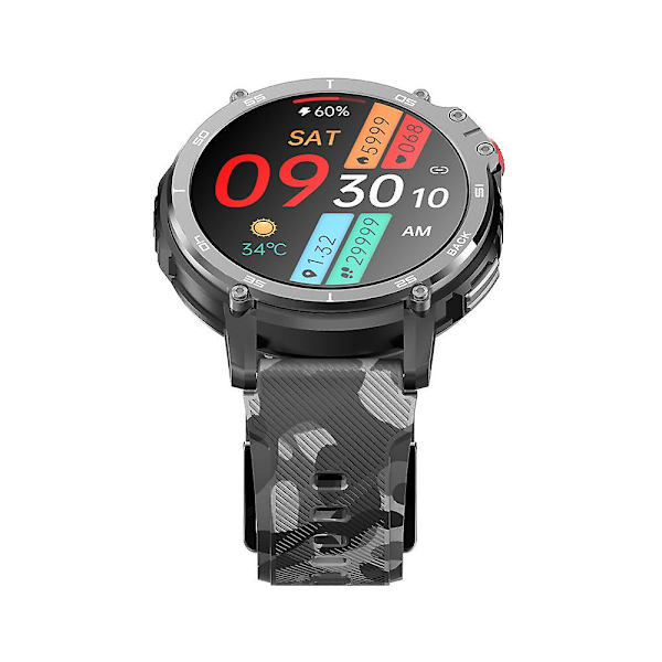 Smartwatch med Hjertefrekvens, Søvn, Blodilt, Musikstyring og Multisportstilstand Silver
