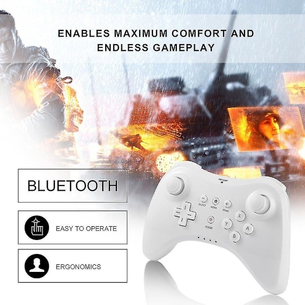 Bluetooth Trådløs Pro Controller Gamepad for Wii Wii U