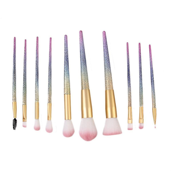 10 stk Professionelle Kvinders Ansigtsmakeup Plastikbørster