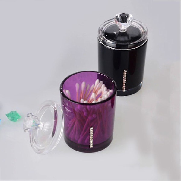 Transparent Akryl Opbevaringsholder Bomuldspindboks