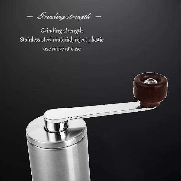 Hånddrevet Espresso Kaffe Kværn i Rustfrit Stål