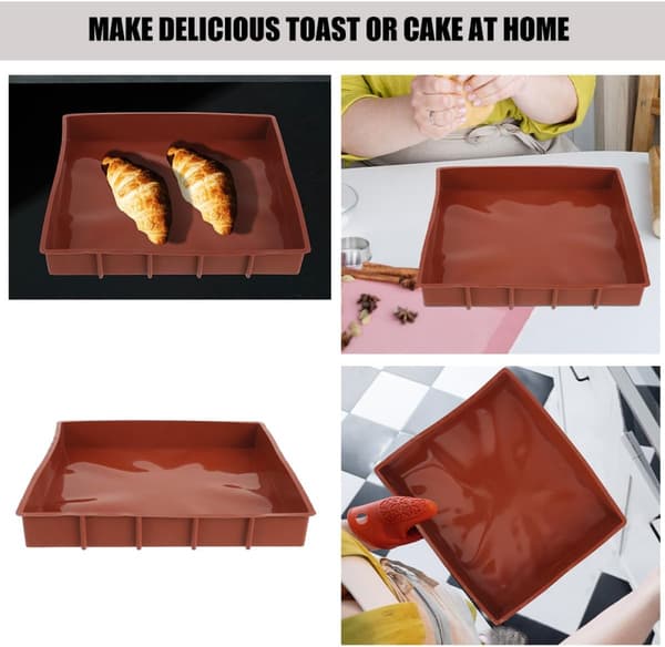 Silikone rektangulær kageform Non-Stick hurtig varmeledning kaffebageform