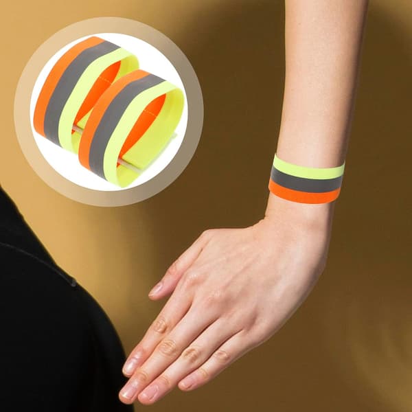Reflekterende armbånd for løping, sykling, reflekterende stropp, høy synlighet, elastisk nattløpebånd