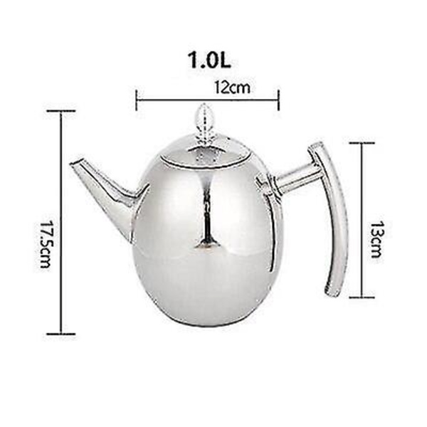 Rustfrit Stål Tekander Infuser Kaffekedel Sølv