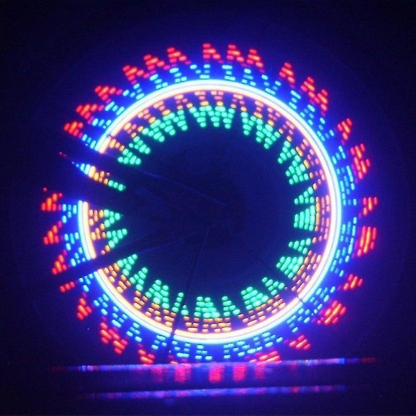 D016 Paristokäyttöinen 32LED 30 Kuvioinen Pyörän Vannevalo
