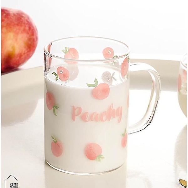 2-pack Glas Skål Värmebeständig Dessert Frukostkopp Set Rosa