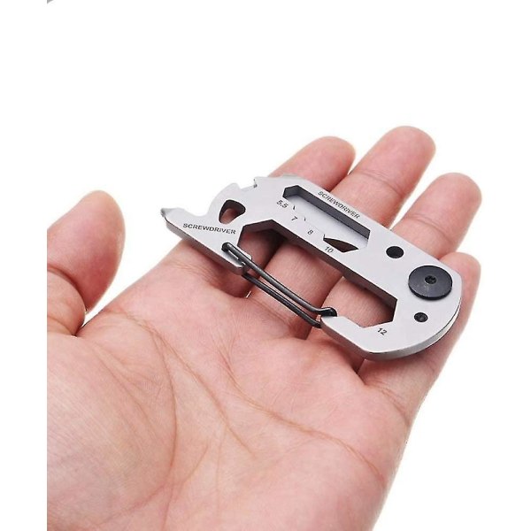 Mini Fältedc Camping Gadget Nyckelringssats Flasköppnare Tillbehör Överlevnadsverktyg