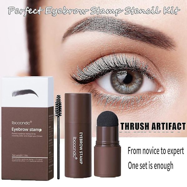 En-stegs ögonbrynsformningssats Gelstämpel Makeup Set Återanvändbar
