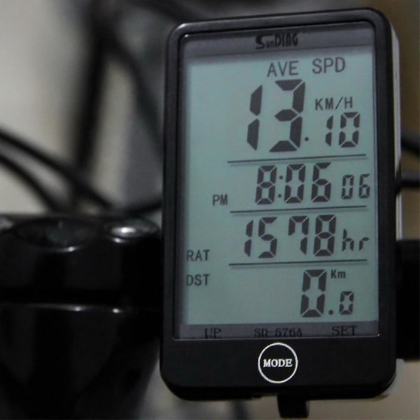 Trådbunden Cykelcomputer Odometer Hastighetsmätare Touch-knapp