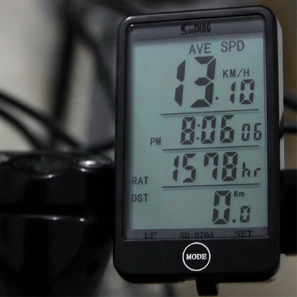 Trådløs Cykelcomputer Odometer Hastighedsmåler LCD
