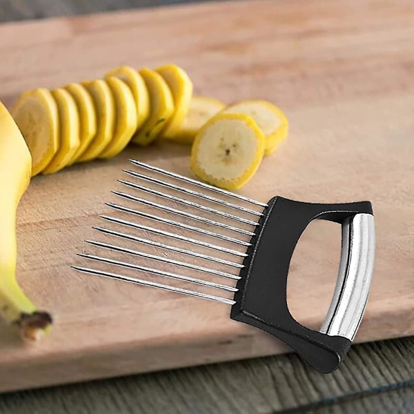 Food Slice Assistant Holder Tool - Sipuliviipaleet ruostumattomasta teräksestä valmistettu vihannesteline