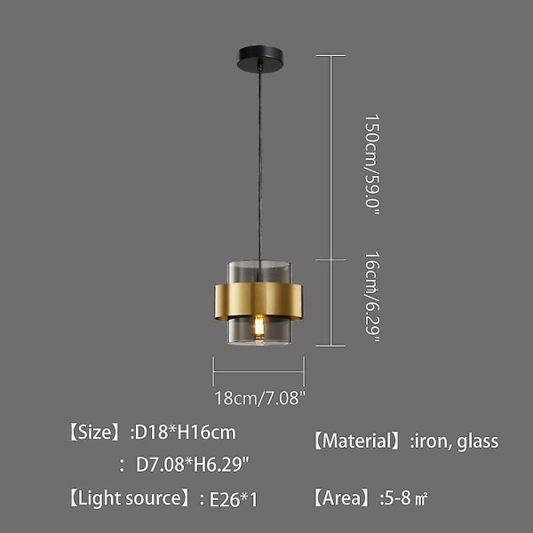 LED-pendellampe Hengelamper Glasslysestaker Spisestue