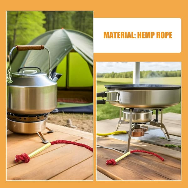 6 st utomhus camping eldstarter rep, vaxbelagd jute tändsnöre