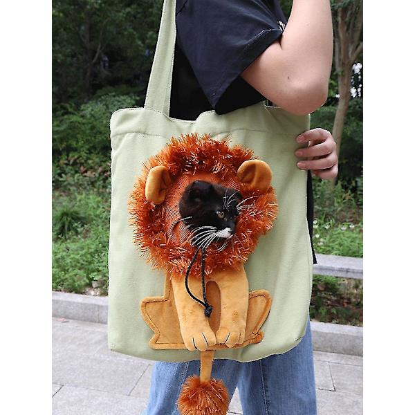 Pet Canvas Skuldertaske Løveformet Dyretransport