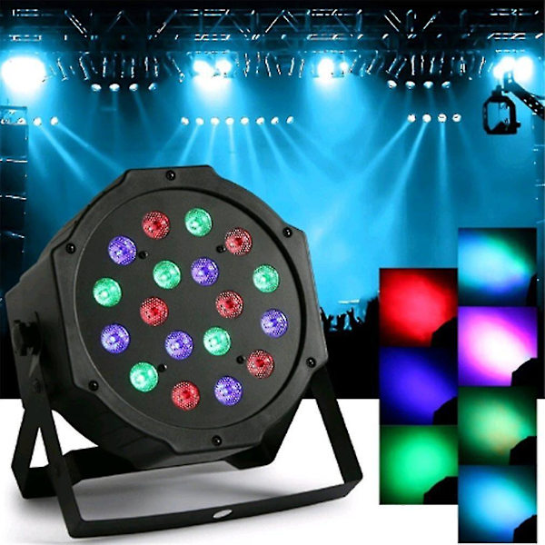 18w 18led RGB-blanding Scene Lys 6 Kanaler Party DJ