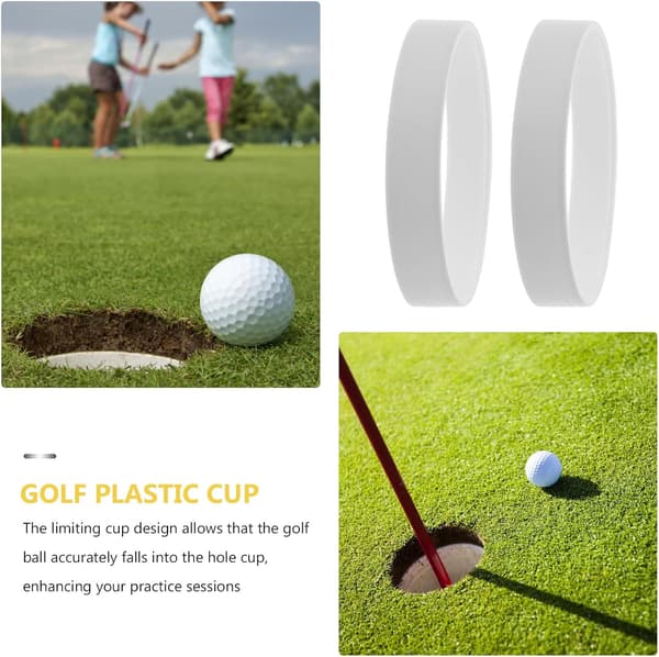 Golf Putting Practice Hålskydd 1 par Golfhålskoppar i plast