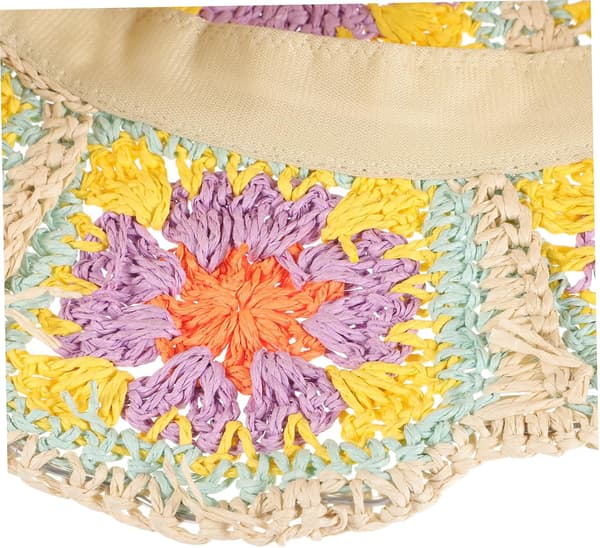 Brim strandhat til stilfuld bøllehat med blomsterdesign Letvægts og holdbar solbeskyttelse