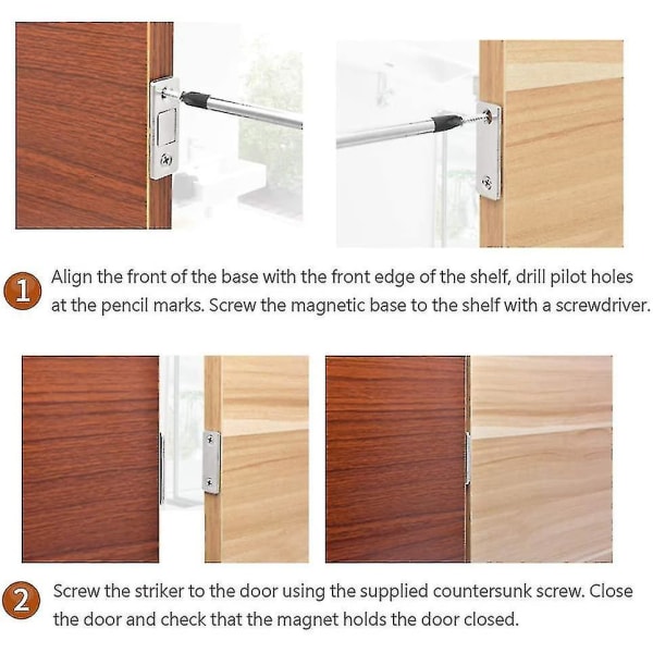 Magnetisk Lås Slim för Skjutdörr Låda Magnetisk Garderob (10-pack)