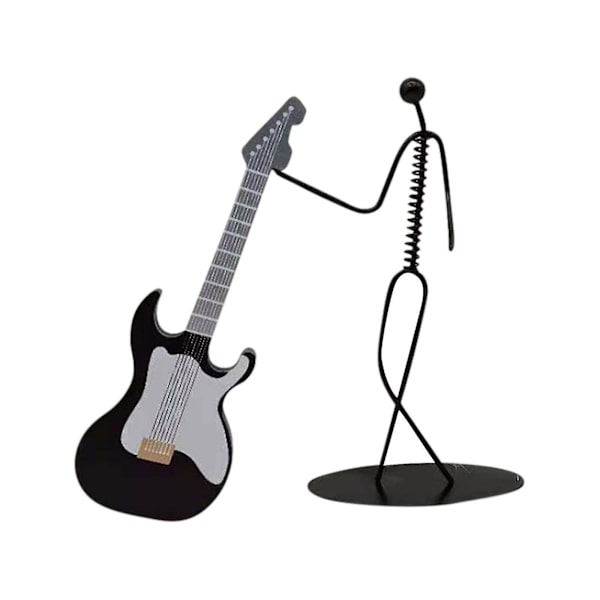 Retro Abstrakt Minimalistisk Metall Mikrofon Gitar Kreativ Stue Dekor Ornamenter