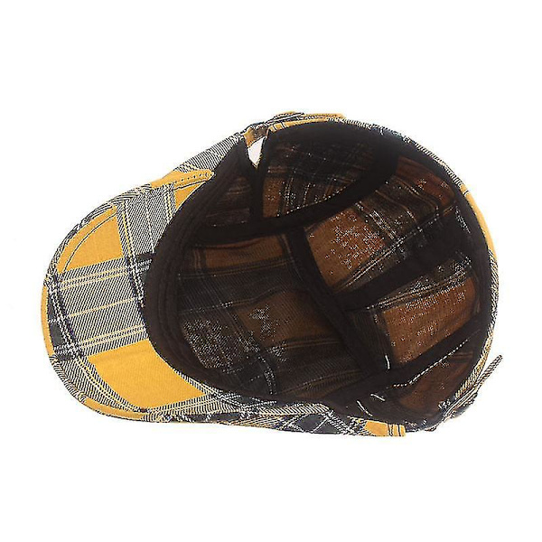 Beret Hat med Ternet Stof Advance Hats Kunstnerisk Ungdom Peaked Cap College Style Beret Mænds Og Kvinders Solhatte Red