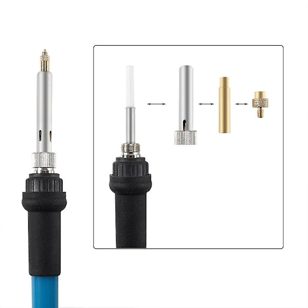 Värmeinsättningsmutter Järnspets Tråd Inbäddad Kit Värmeinsättningsverktyg För Plast EU Plug