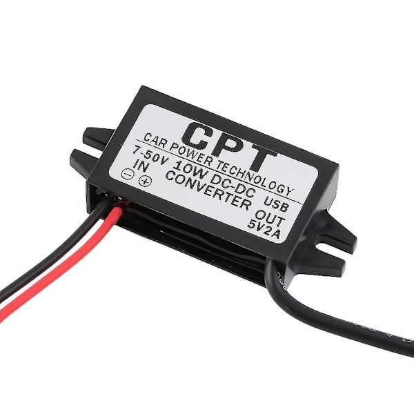 Vanntett 7-50V til 5V 2A Micro USB Konverter Bilstrøm
