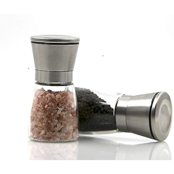 Salt Peber Kværn Keramisk Kværn Rustfrit Stål Glas