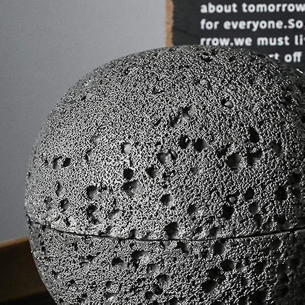 Ny Cement Askebæger Kreativ Personlighed Trend Anti Flyveaske Sort 1stk