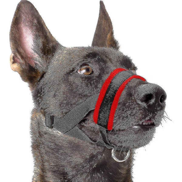 Hund nosparti Nylon mjuk stoppning, justerbar ögla, svart