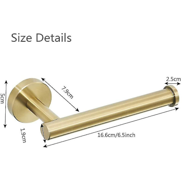 Guld Toiletpapirholder Badeværelse Papirholder SUS304 Stål