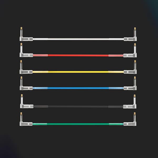 30 cm 6,35 mm gitarrpatchkablar instrumentkabel gitarrsladd med PVC-kopparmaterial