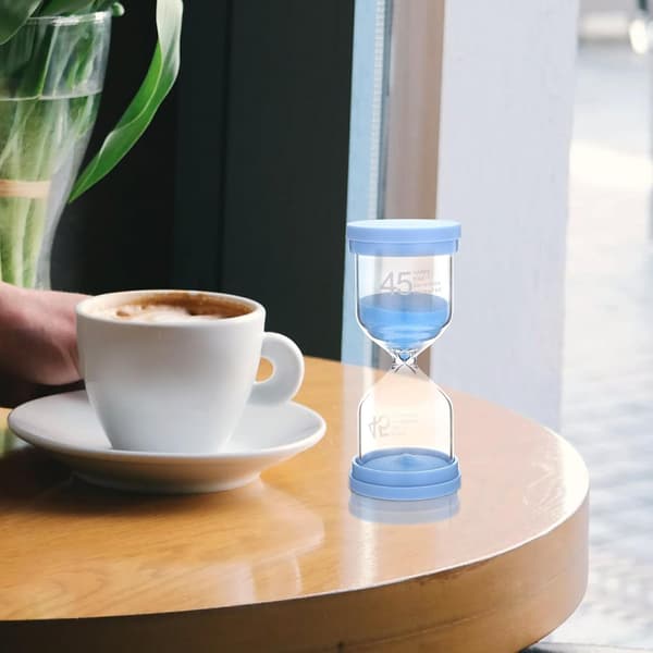 Husholdningssandtimer Delikat sandtimer Glass skrivebordsdekorasjon for bursdager og pynt