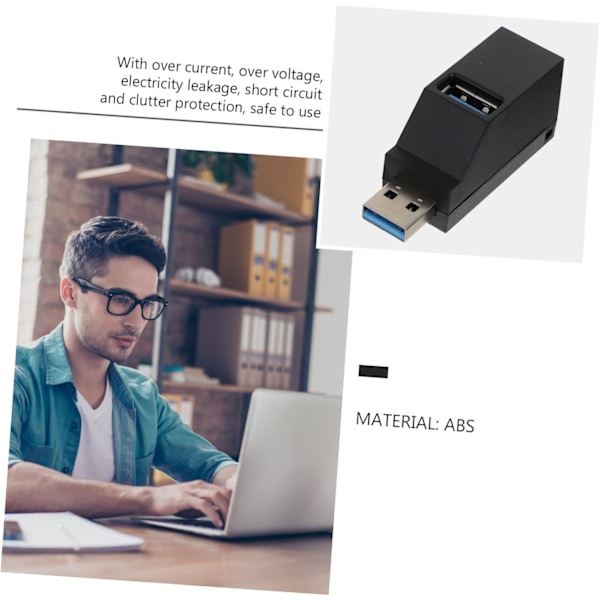 Trippel USB-portar Hub Splitter USB till Adapter Dockhållare för Tangentbord Portabel Datahubb