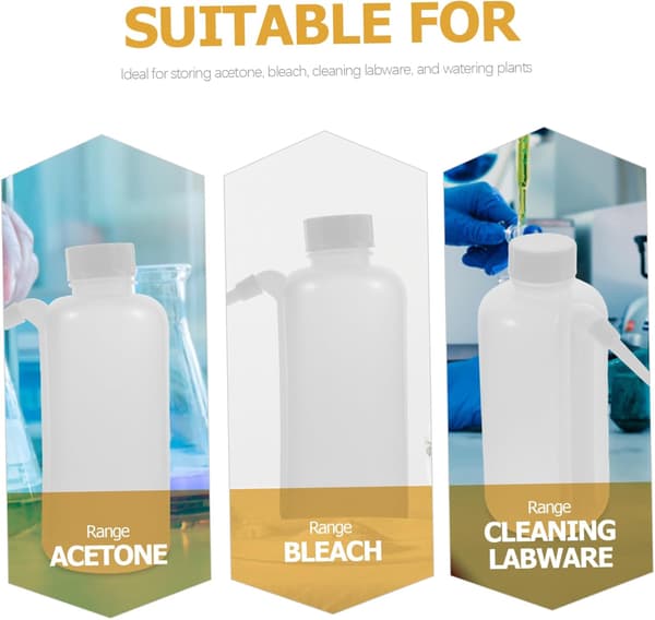 500 ml plastvaskeflaskesett med 4 påfyllbare sikkerhetsklemme flasker