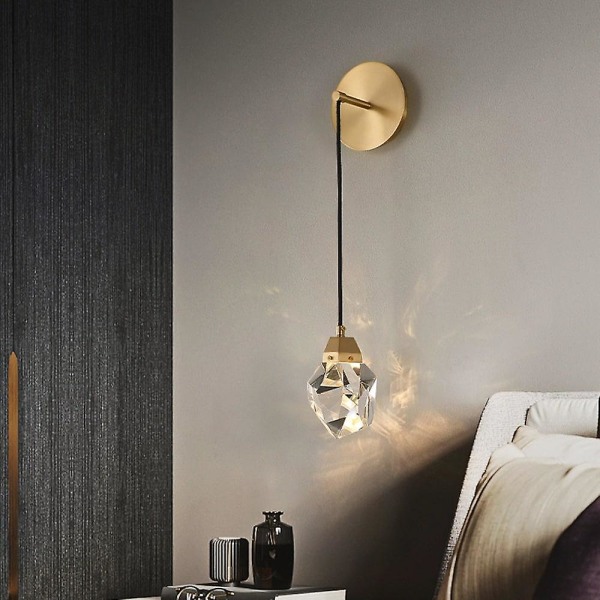 LED-vegglamper med dimmer, moderne nordisk stil, flush montering