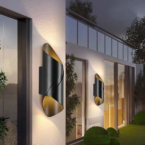 15w Ulkoilmakestävä Seinävalaisin Moderni Led Musta Kulta