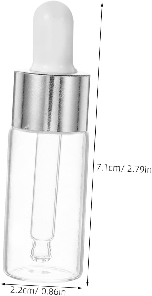 2 stk 10 ml glassdråpeflasker Eterisk olje dråpeflasker Sminkeflasker Bærbare påfyllbare kosmetikkbeholdere
