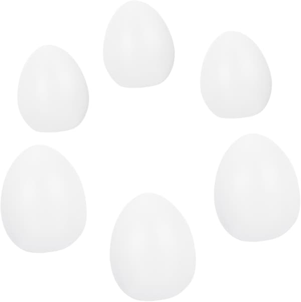 6 stk. påskepynt, blanke graffiti-egg for gutter og jenter til kreativ dekorasjon
