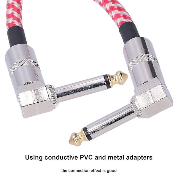 Gitarr Effektpedal Kablar Flätade Kablar Gitarr Patch Kabelkontakt Musikinstrument Tillbehör