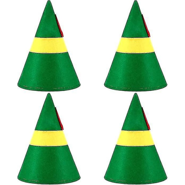 4 stk. Julemandens Elf Kostume Tilbehør til Børn Halloween Jul Elf Hat Elf Outfit til Voksne Julemandens Elf Kostume til Halloween Uu-yuhao